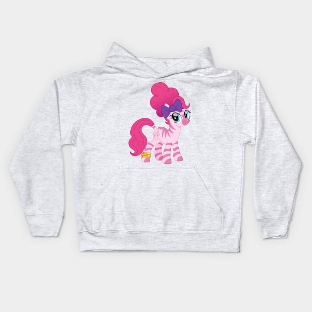 Pinkie Pie zebra Kids Hoodie by CloudyGlow